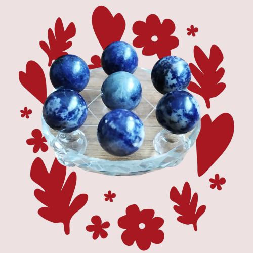Glass Crystal Grid & Sodalite Spheres