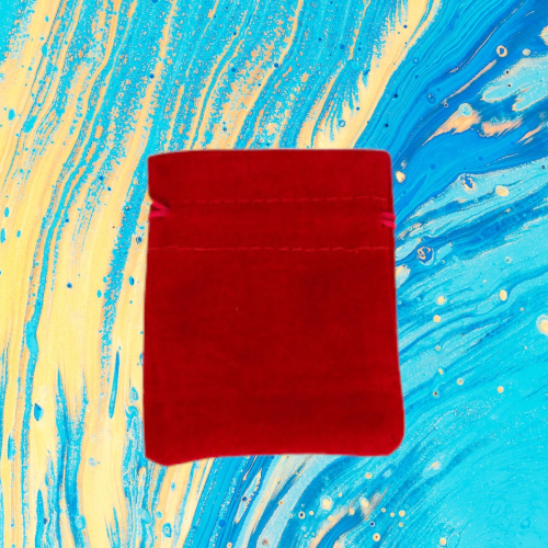 Plain Red Velvet Pouch