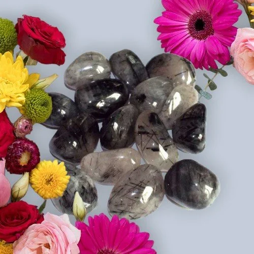Black Rutilated Quartz Tumble