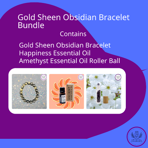 Gold Sheen Obsidian Bracelet Bundle 7