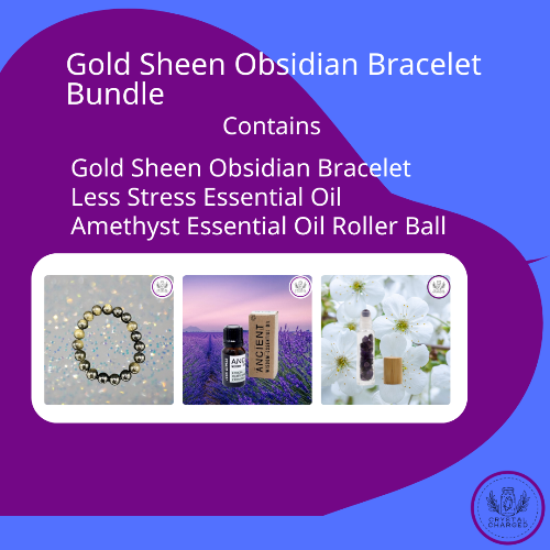 Gold Sheen Obsidian Bracelet Bundle 8