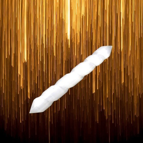 Spiral Selenite Wand