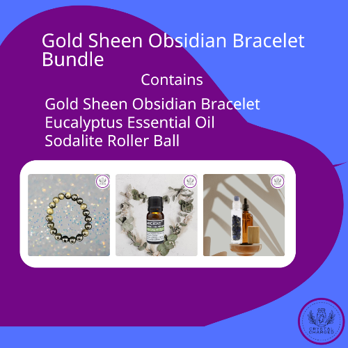 Gold Sheen Obsidian Bracelet Bundle 36