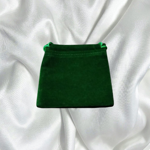 Plain Green Velvet Pouch