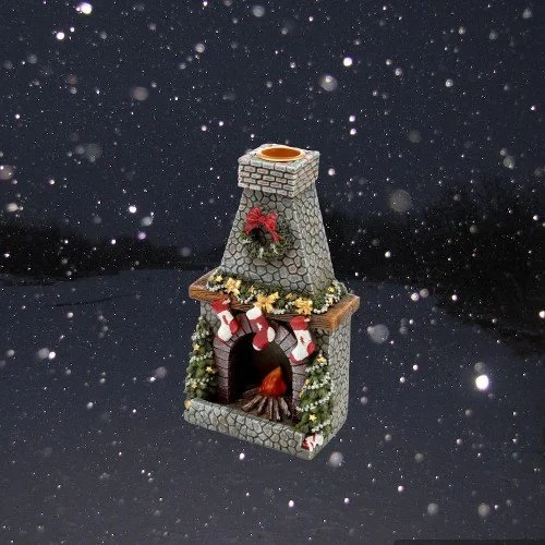 Xmas Fireplace Backflow Incense Burner