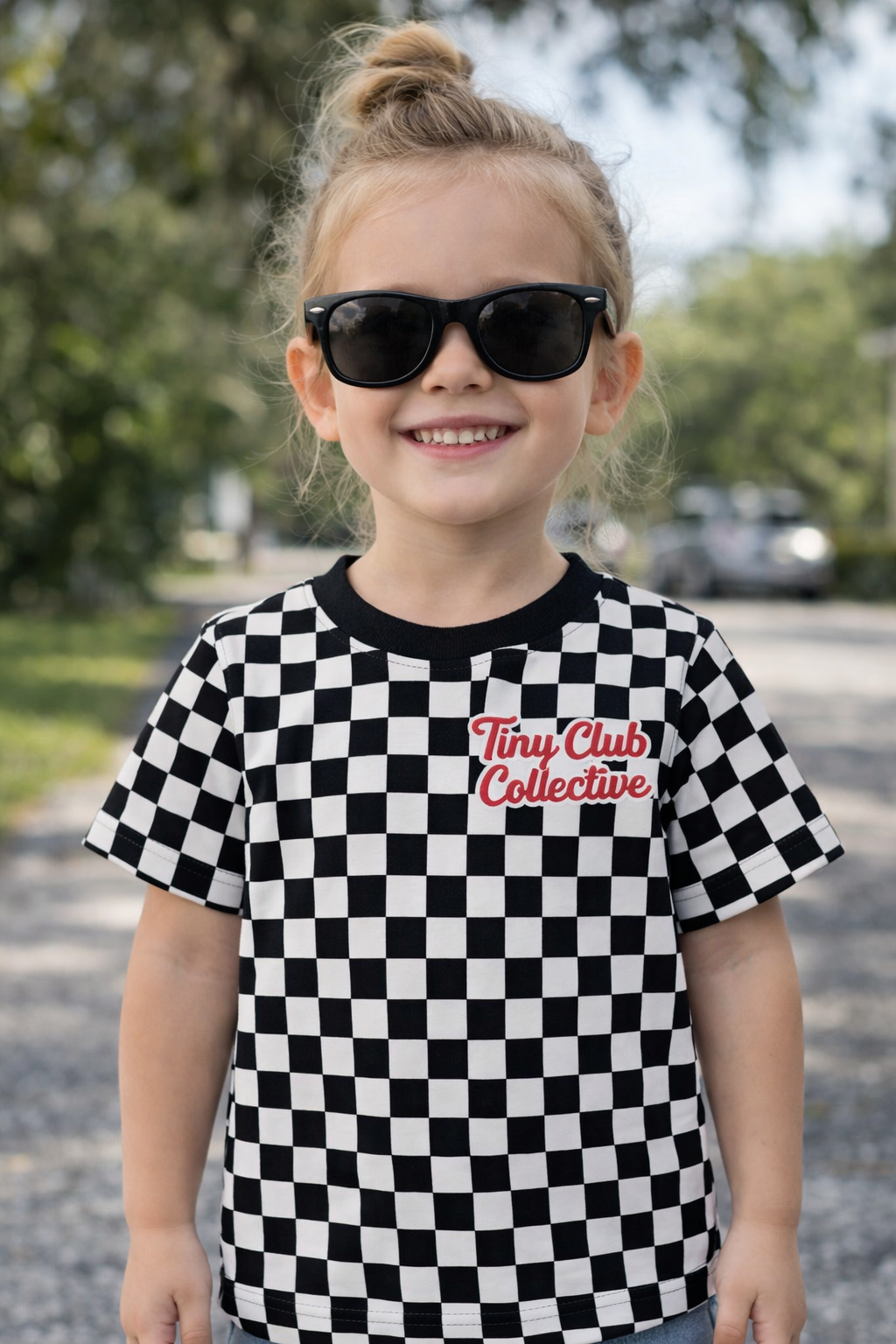Chequered t-shirt with logo,