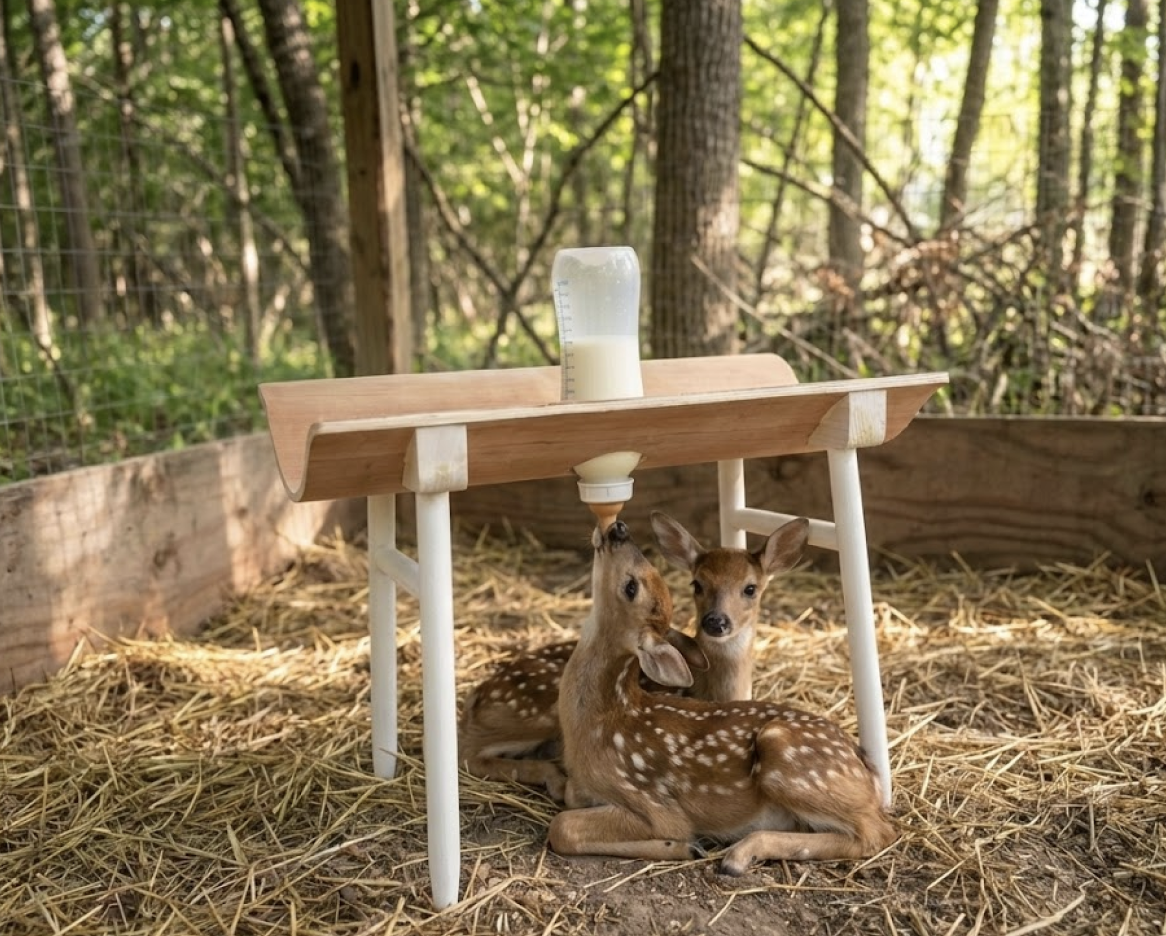 Feeding Bed for Orphaned Fawns