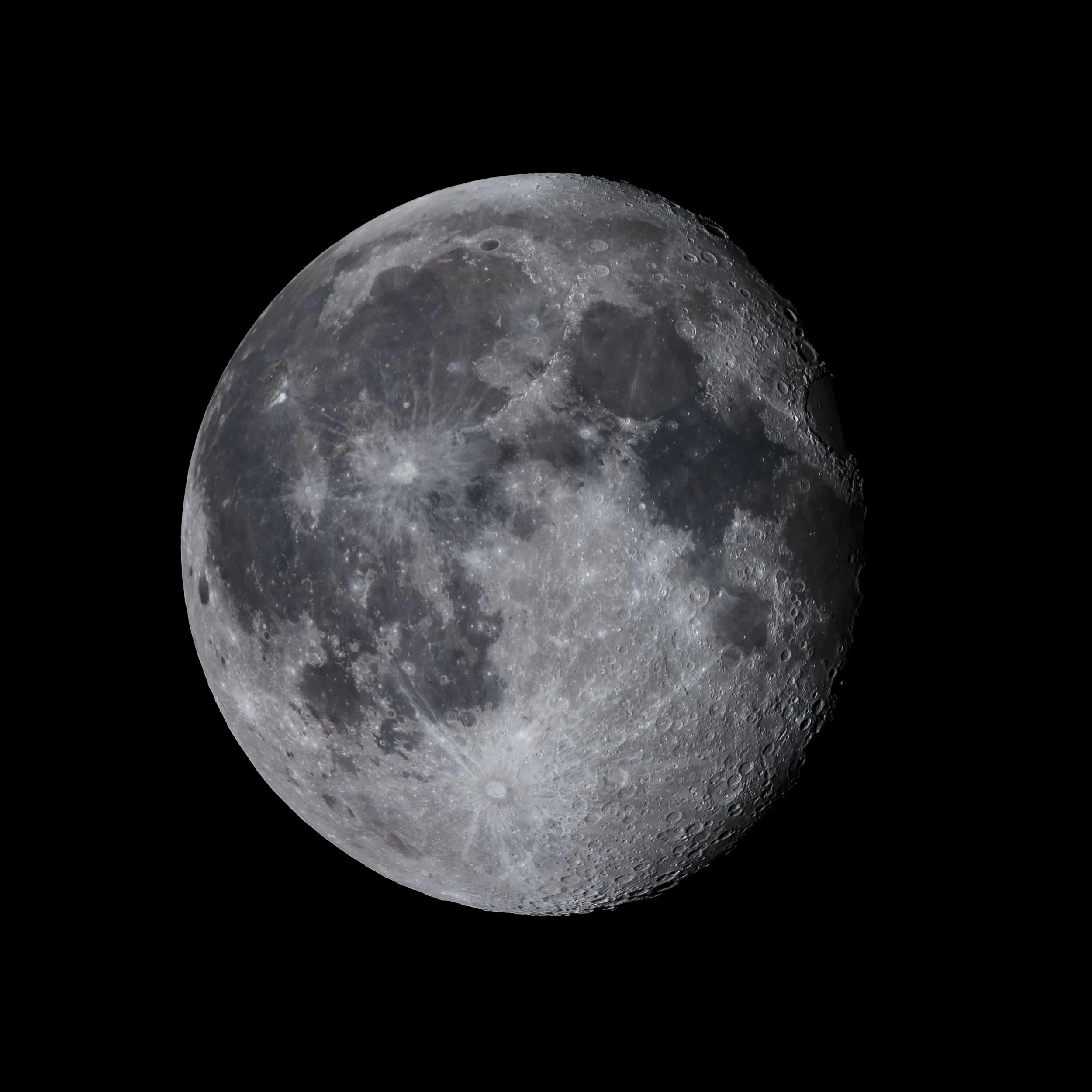 A detailed image of the moon showing its craters and surface features against a black background.