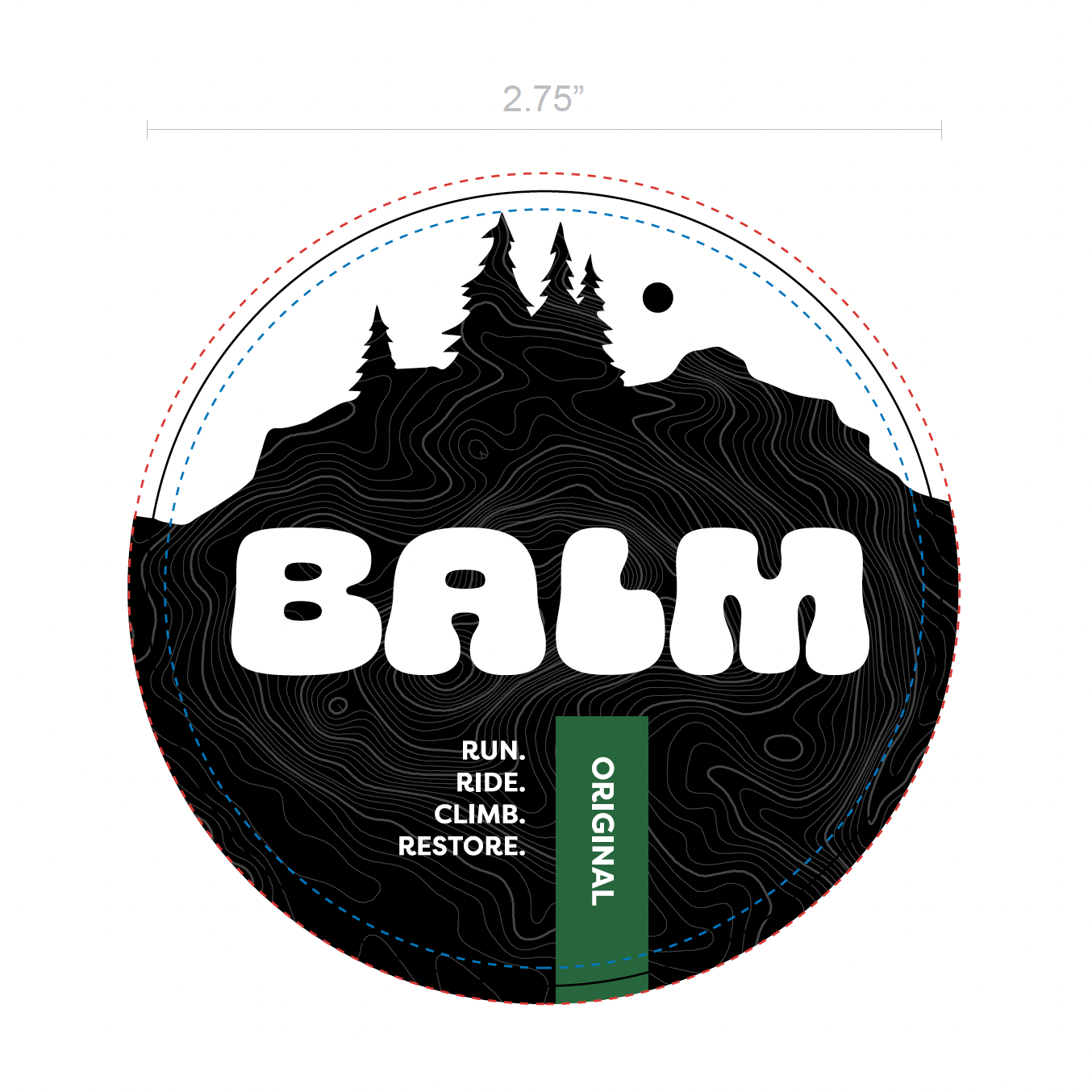Final packing design for BALM 4oz tin (FRONT)