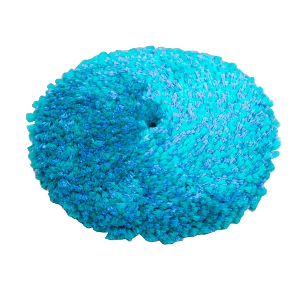 Lake Country Marine Blue/Teal Twisted Medium Cut Wool Blend Double-Sided Pad – 8" x 1.5"