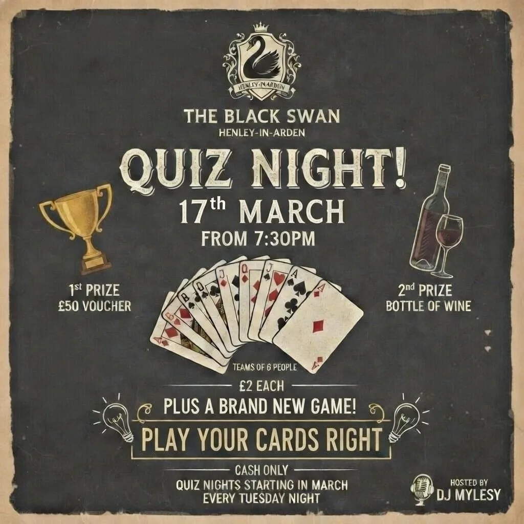 The Black Swan . Quiz Night. 