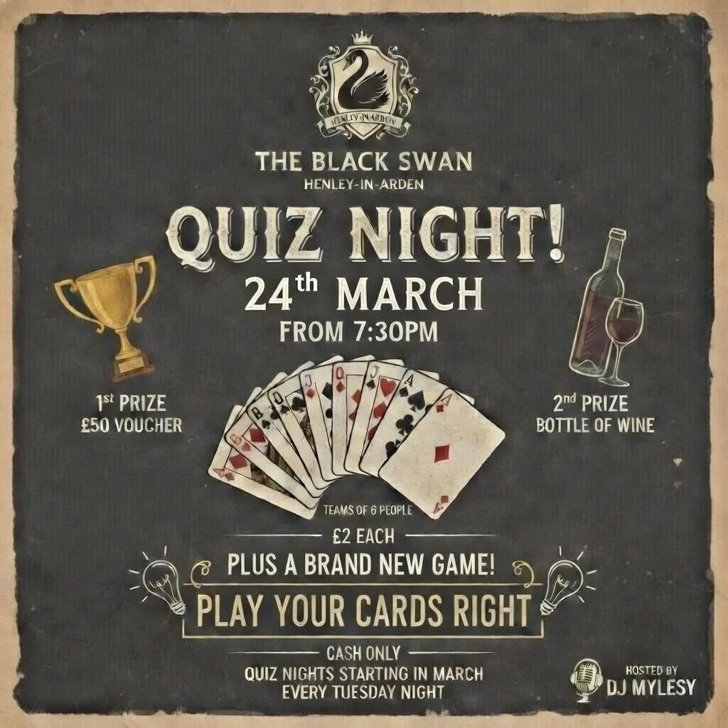 The Black Swan . Quiz Night.