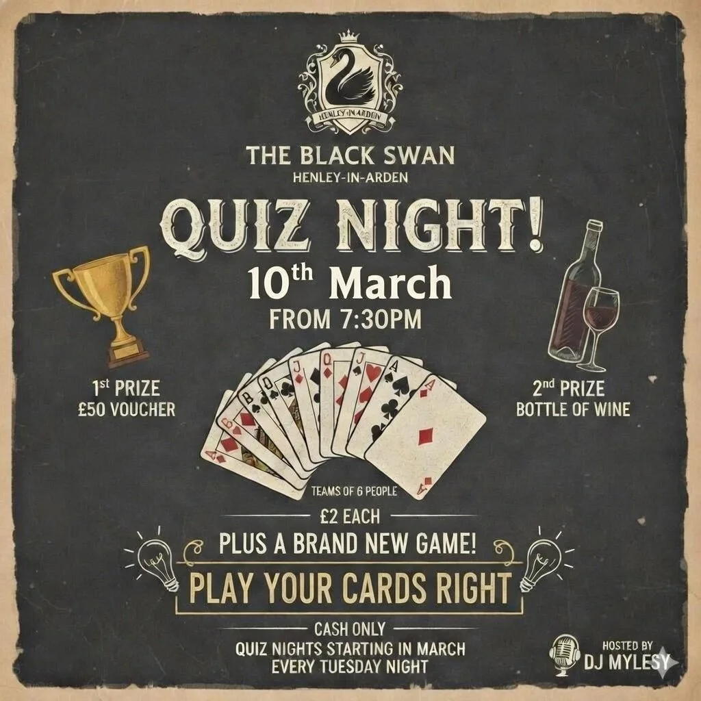 The Black Swan . Quiz Night. 