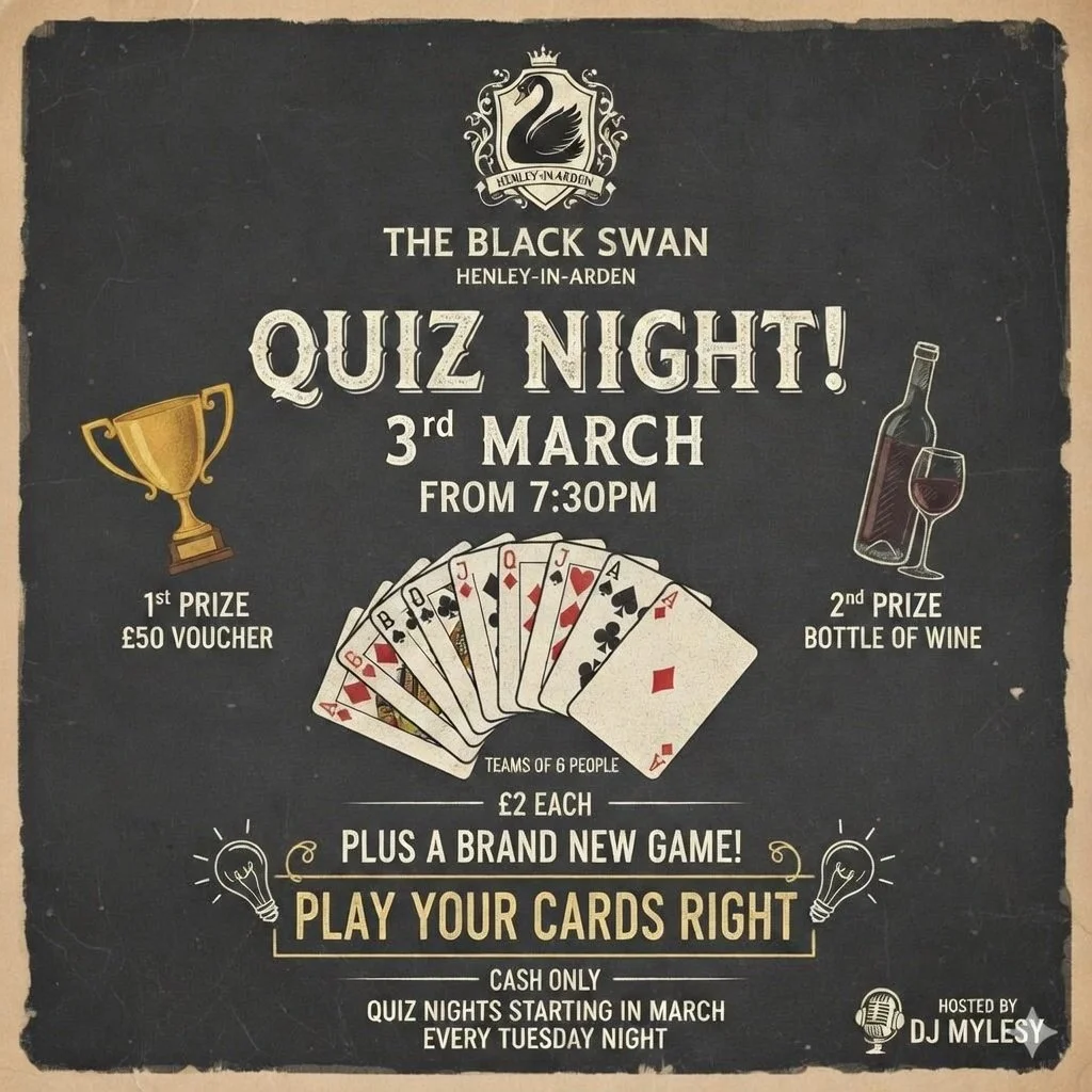 The Black Swan . Quiz Night. 
