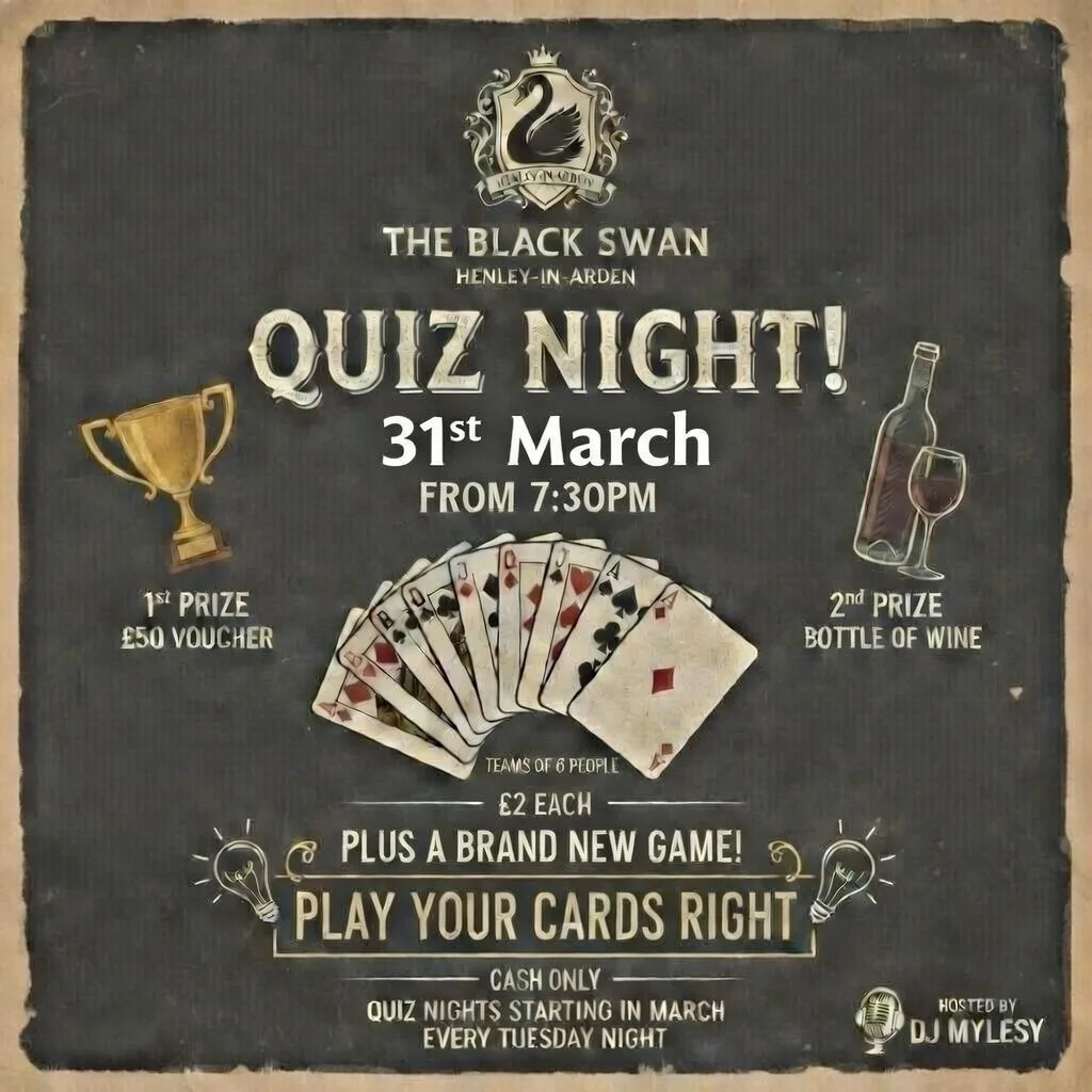 The Black Swan . Quiz Night. 