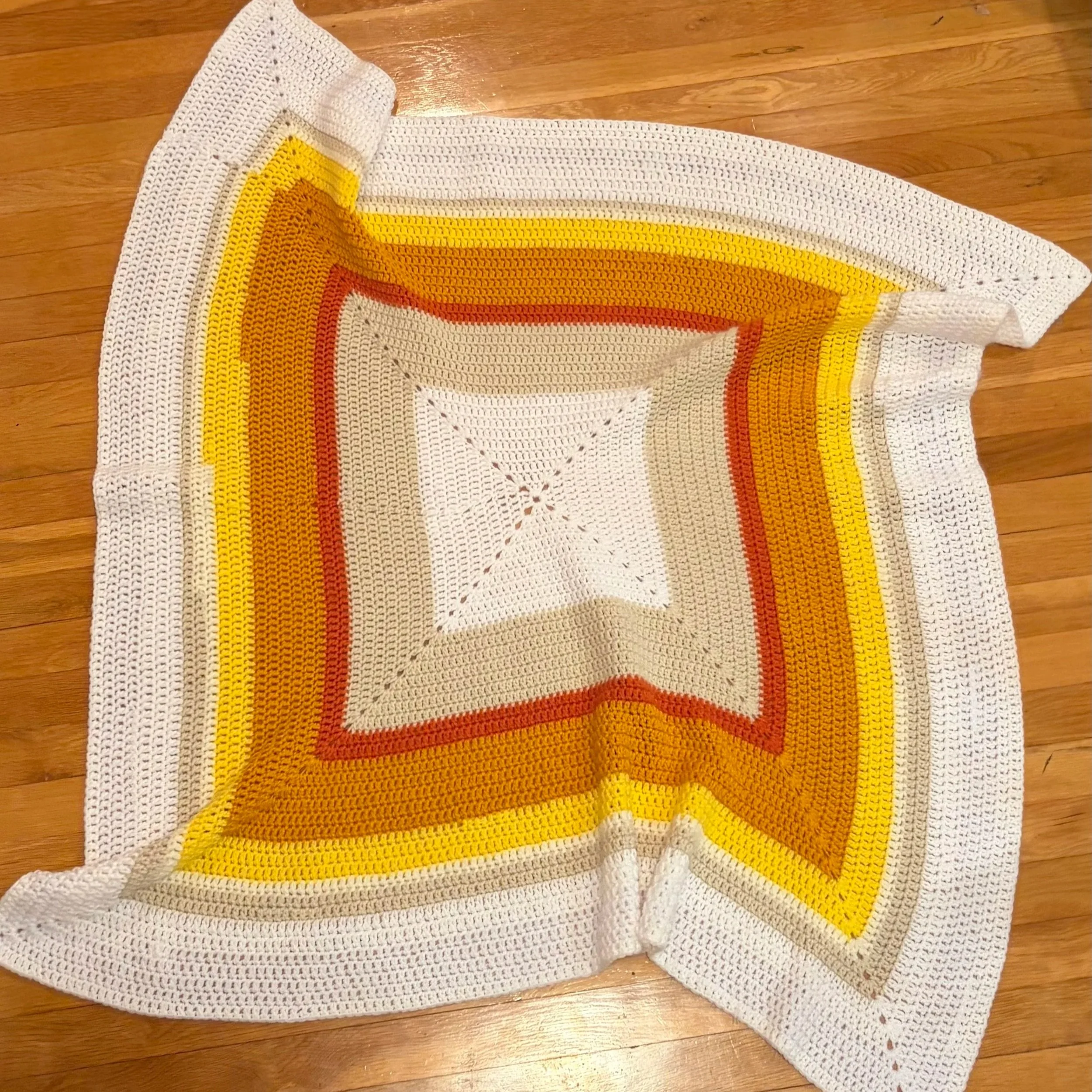 A small granny square lap blanket for a friend.