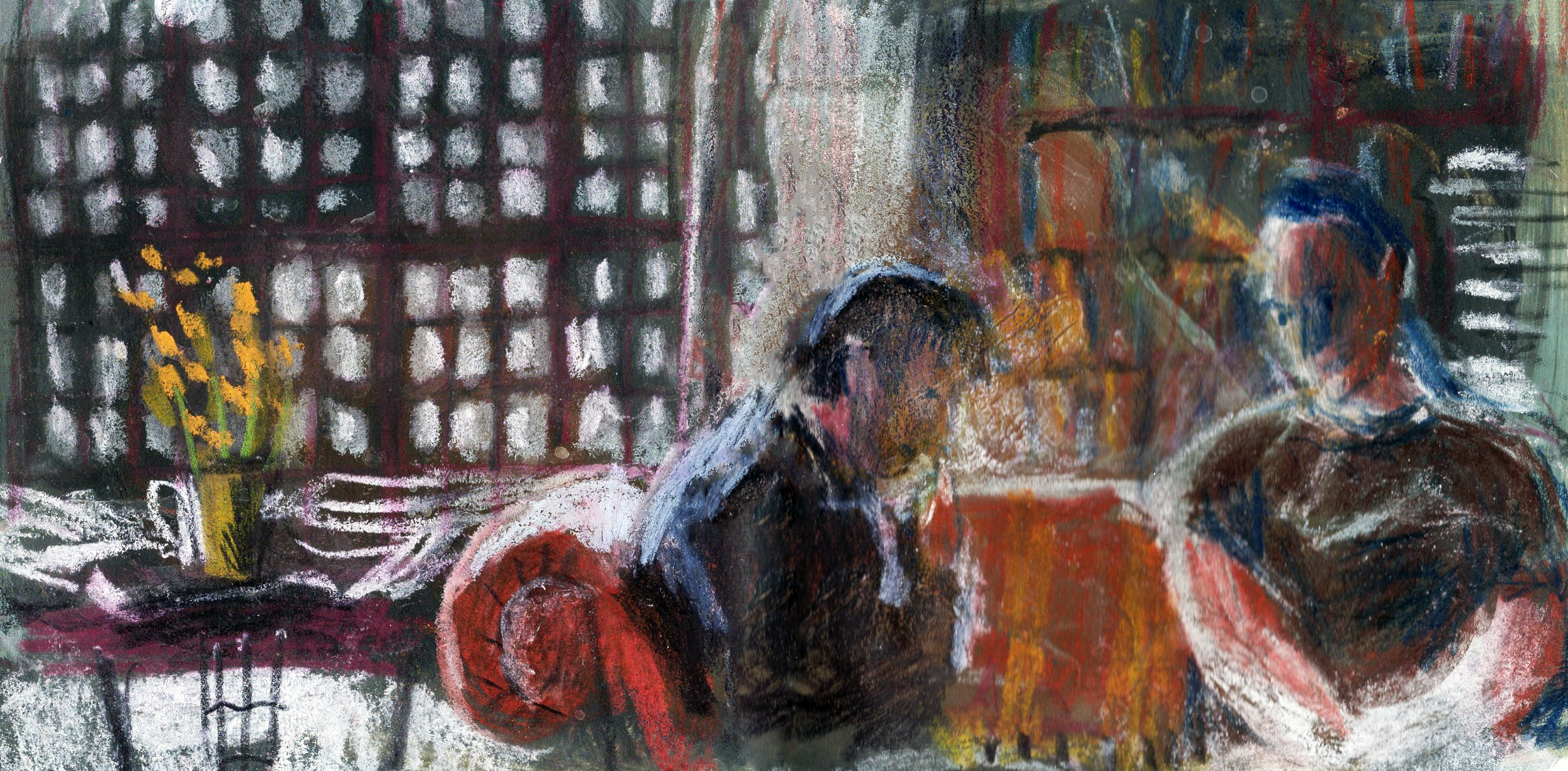 Two famliy members playing chess painting ellie middleton.png