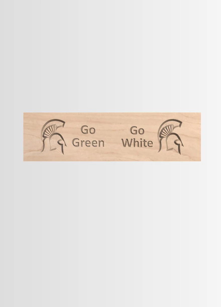 Apron engraving for MSU Spartans
