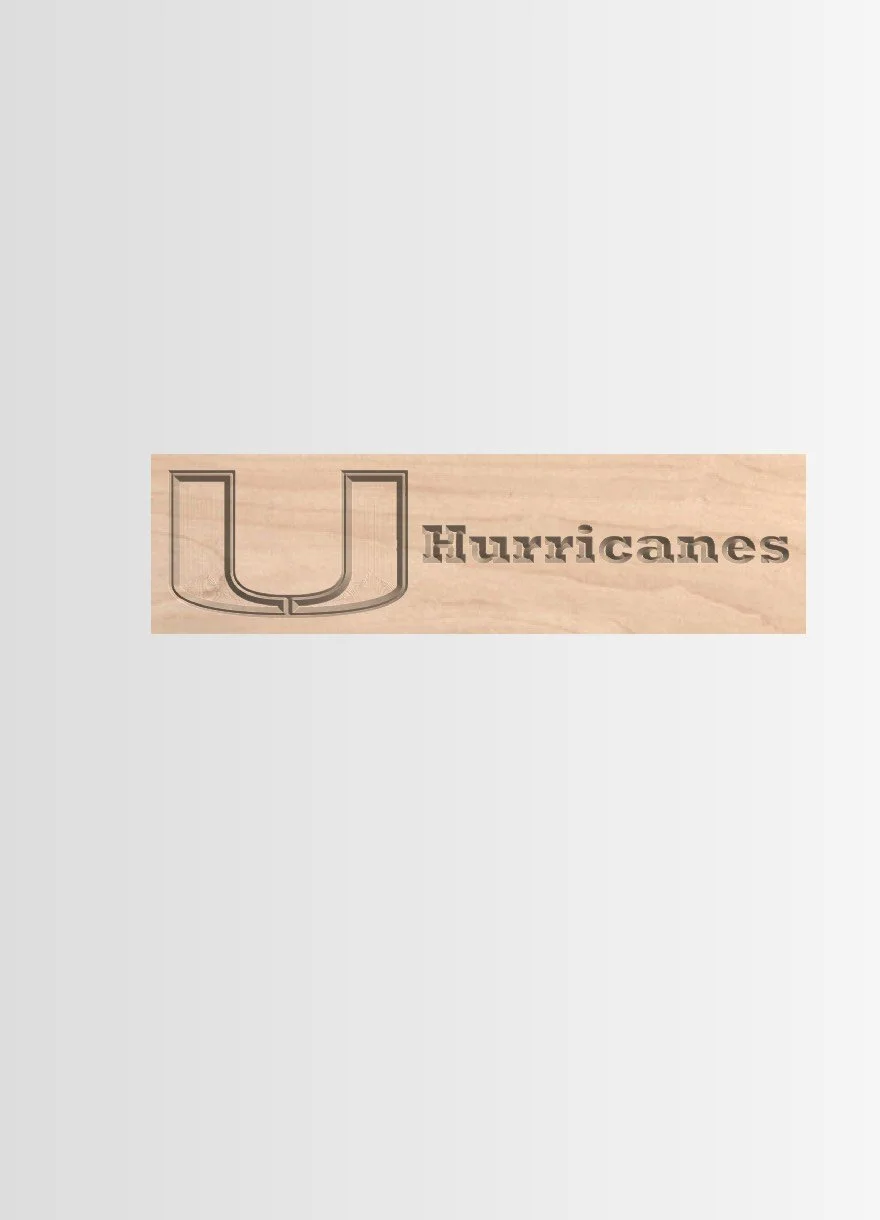Apron engraving for Miami Hurricanes