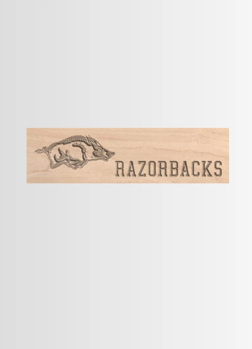 Apron engraving for Arkansas Razorbacks
