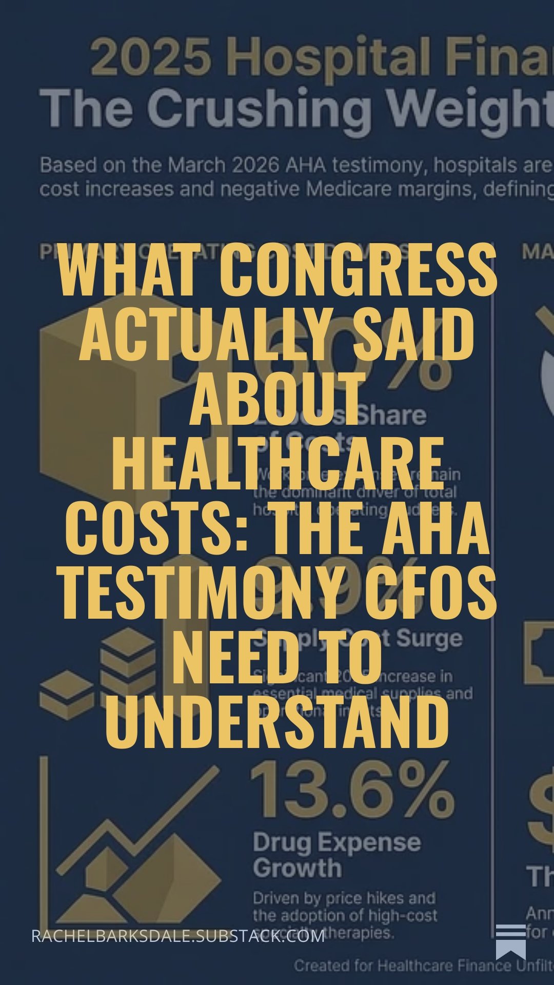 What Congress Actually Said About Healthcare Costs: The AHA Testimony CFOs Need to Understand