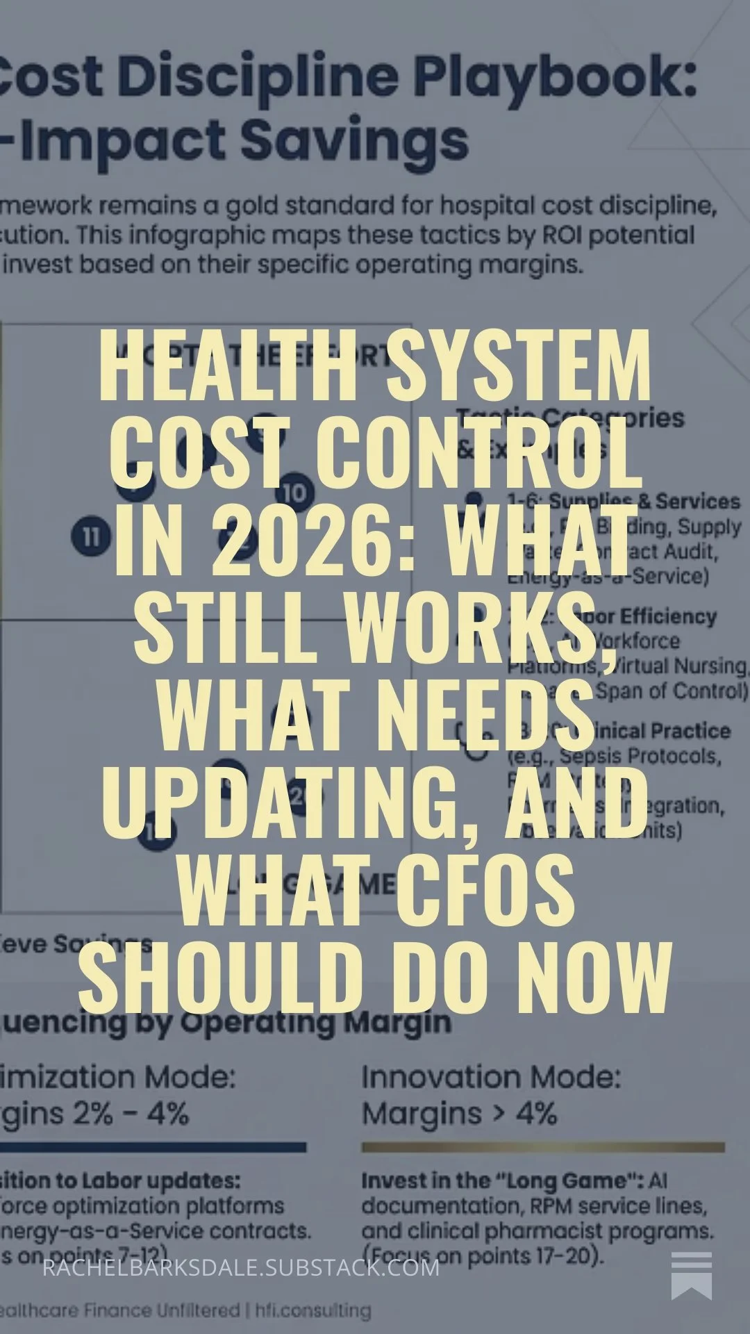 Health System Cost Control in 2026: What Still Works, What Needs Updating, and What CFOs Should Do Now