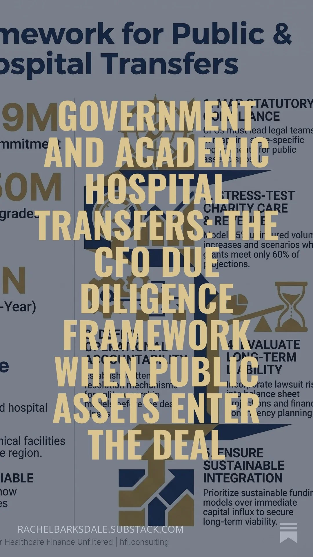 Government and Academic Hospital Transfers: The CFO Due Diligence Framework When Public Assets Enter the Deal