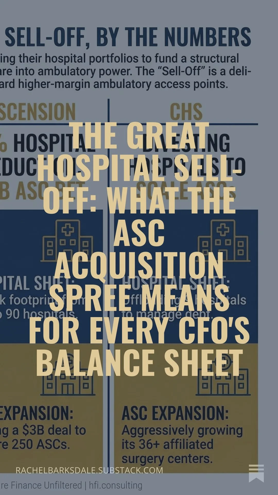 The Great Hospital Sell-Off: What the ASC Acquisition Spree Means for Every CFO's Balance Sheet