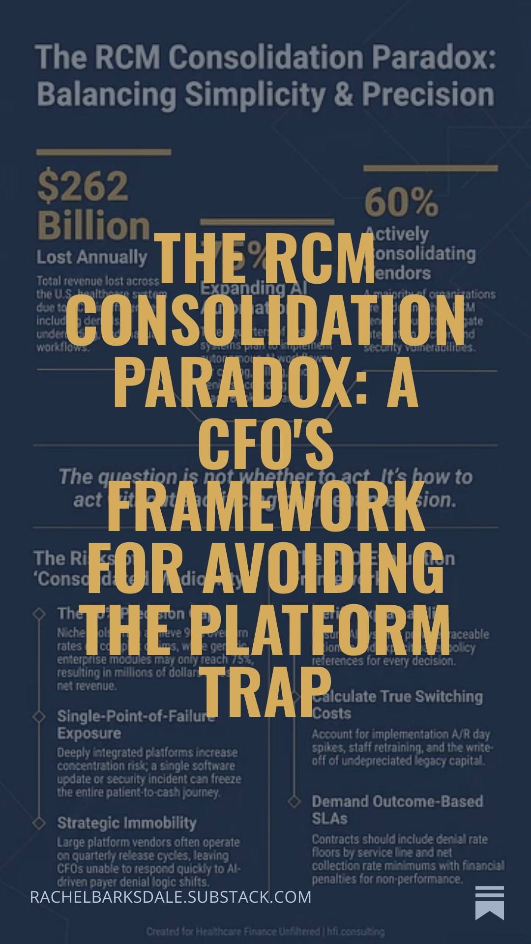 The RCM Consolidation Paradox: A CFO's Framework for Avoiding the Platform Trap