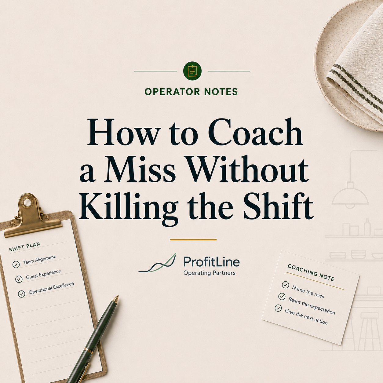 How to Coach a Miss Without Killing the Shift