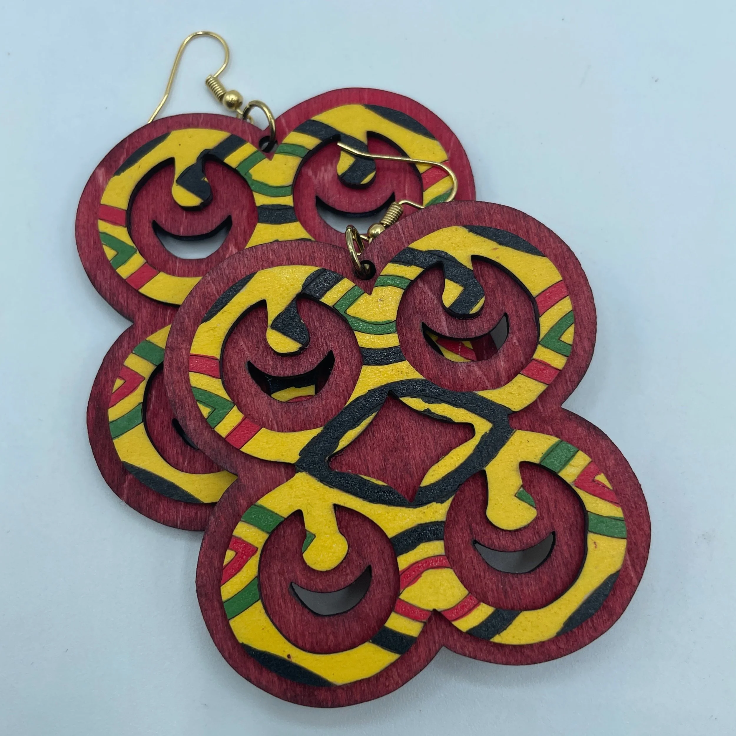 Me Ware Wo in Red Earrings