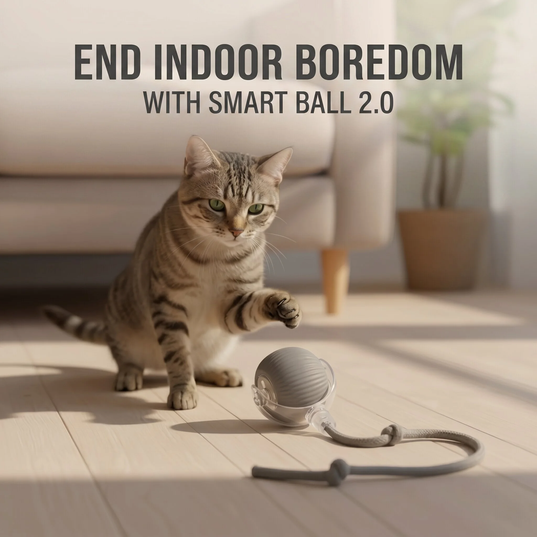 Smart Ball 2.0: The Ultimate Automatic Cat Toy &amp; Boredom Buster for Small Dogs
