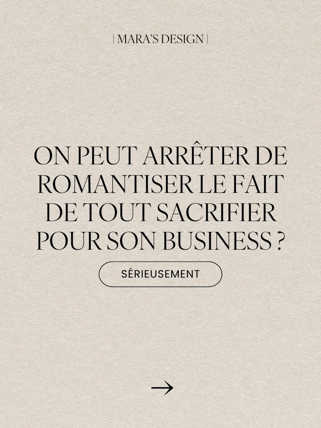 Il faut vraiment arr&ecirc;ter avec &ccedil;a&hellip;🥲

On nous a vendu l&rsquo;id&eacute;e que souffrir pour son projet c&rsquo;est la preuve qu&rsquo;on est s&eacute;rieuse

Alors on s&rsquo;&eacute;puise. On s&rsquo;oublie. Et on appelle &ccedil;