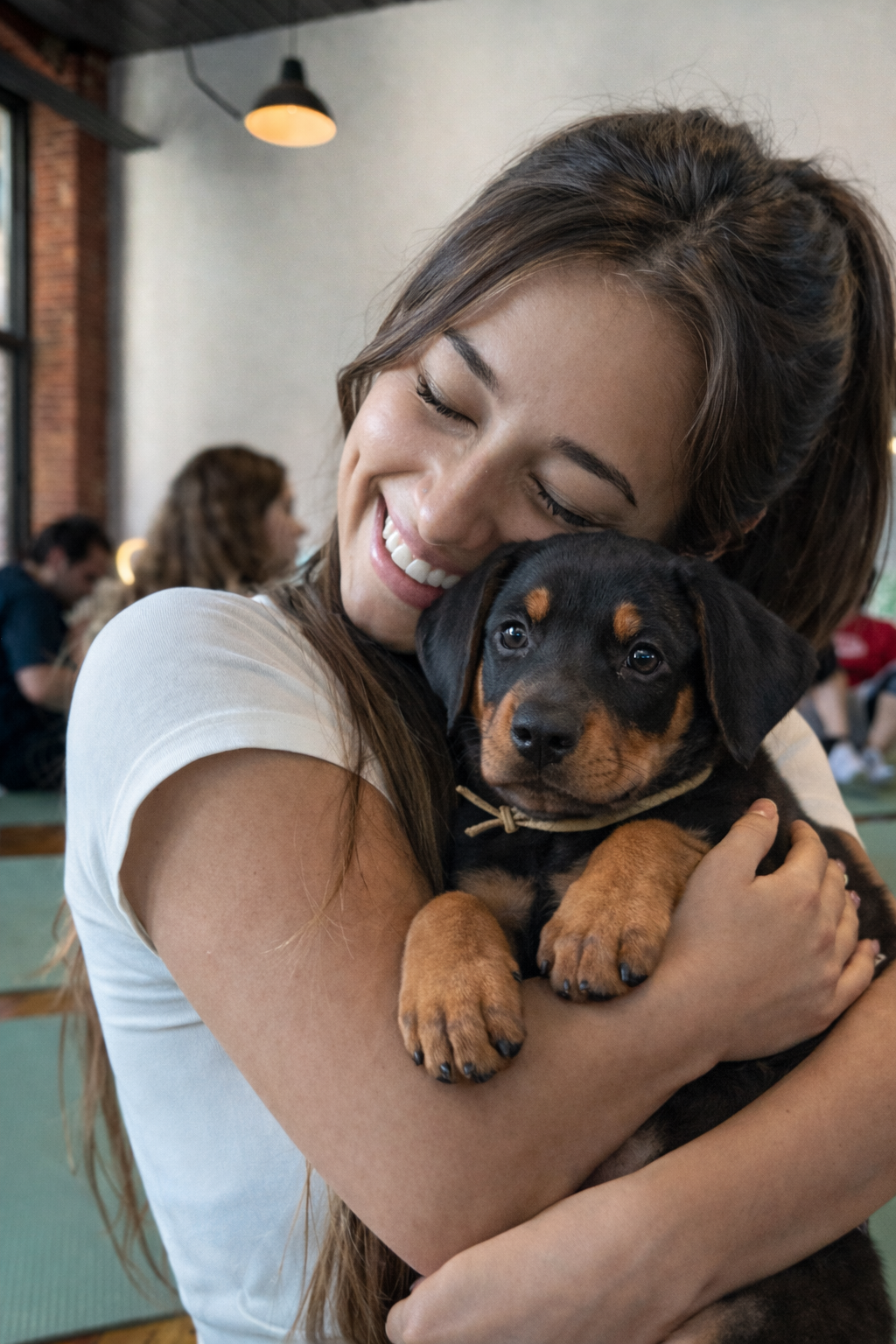 Geometric drawing of an outline square with sections divided by vertical, horizontal, and half circle lines.