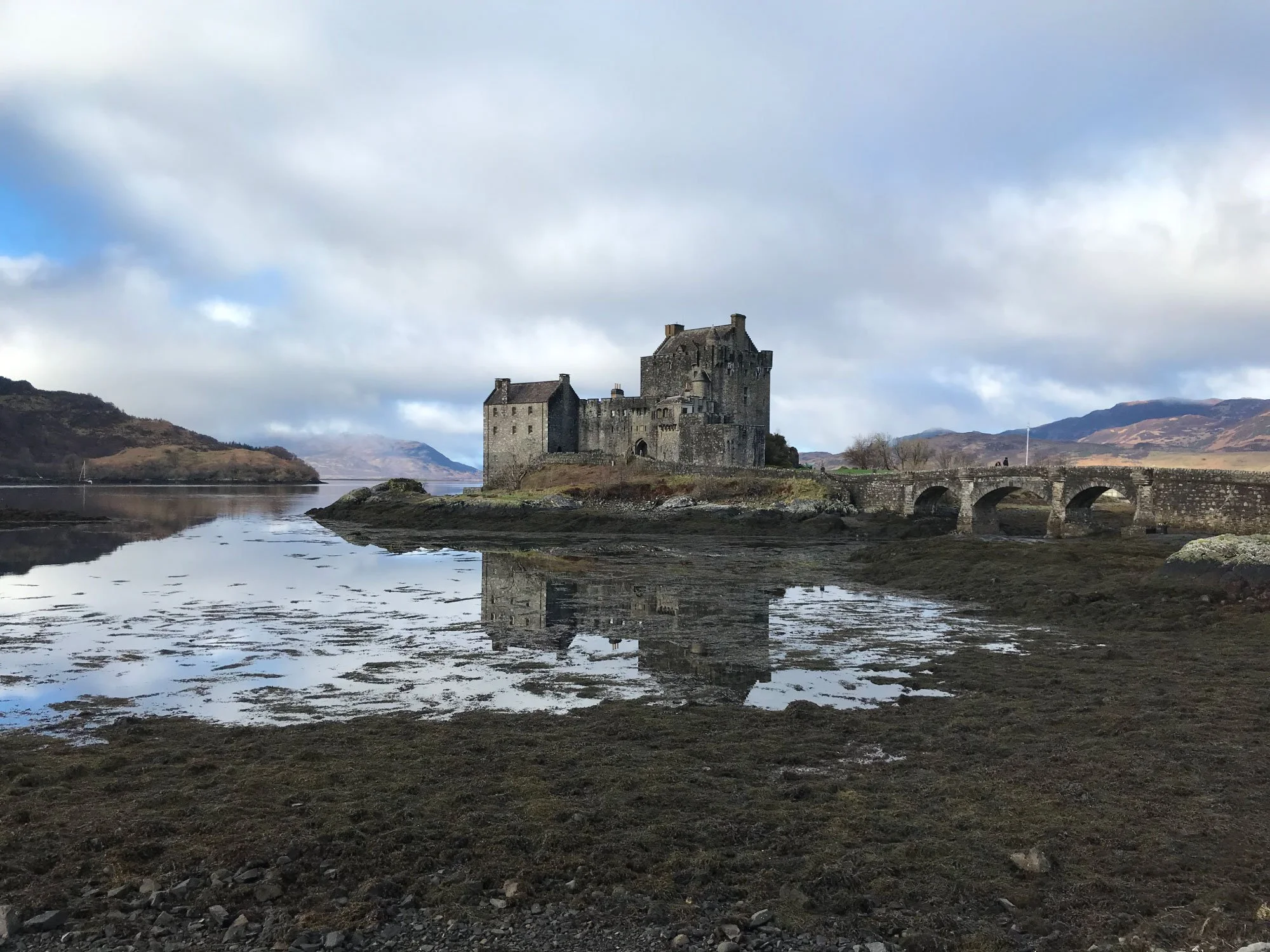 Eilean Donan Castle on island in Scotland