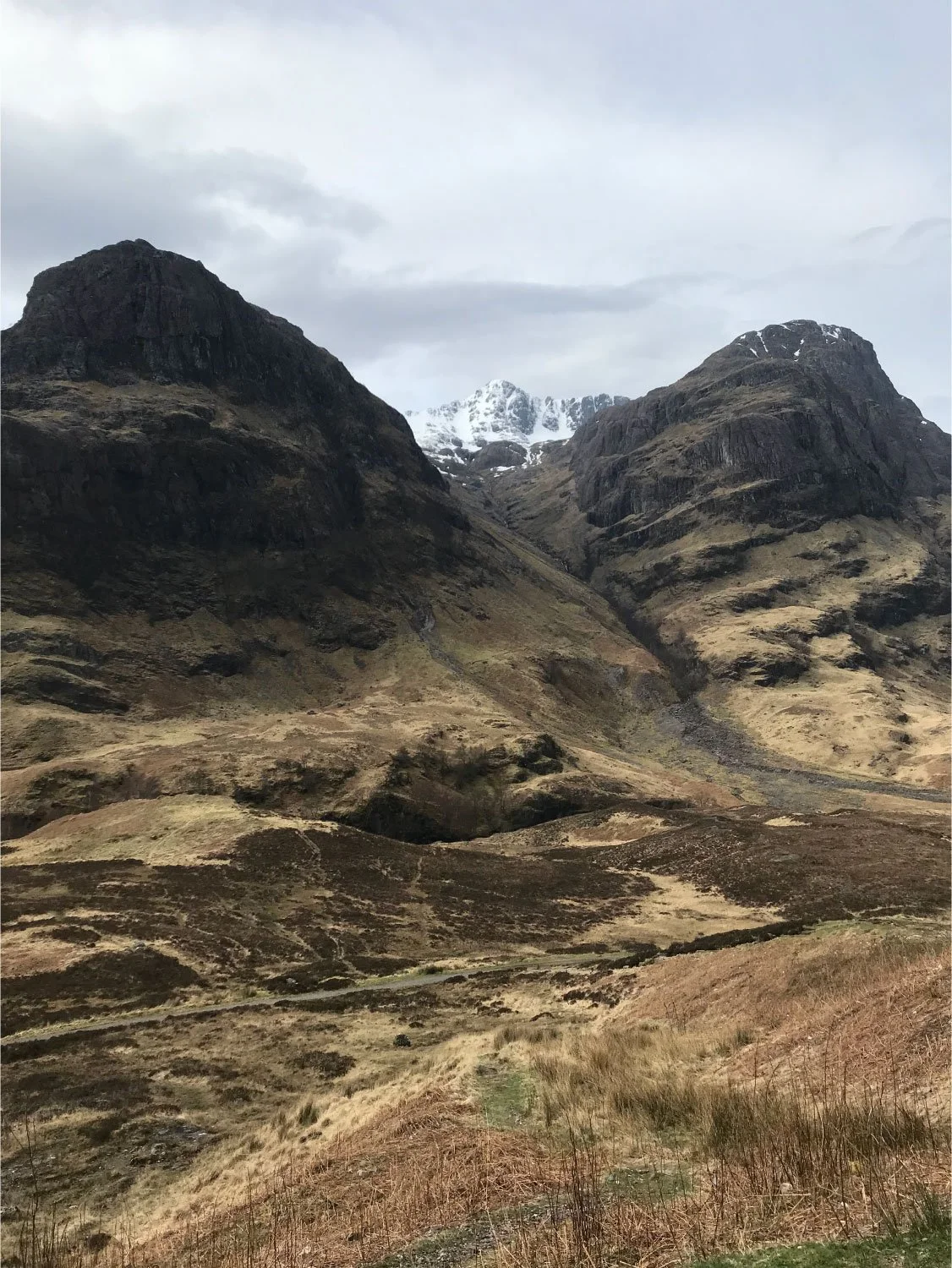 Three Sisters mountains in Glencoe Scotland