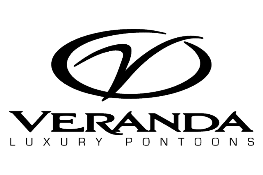 Logo for Veranda Luxury Pontoons featuring a stylized 'V' and the text 'Veranda Luxury Pontoons'.