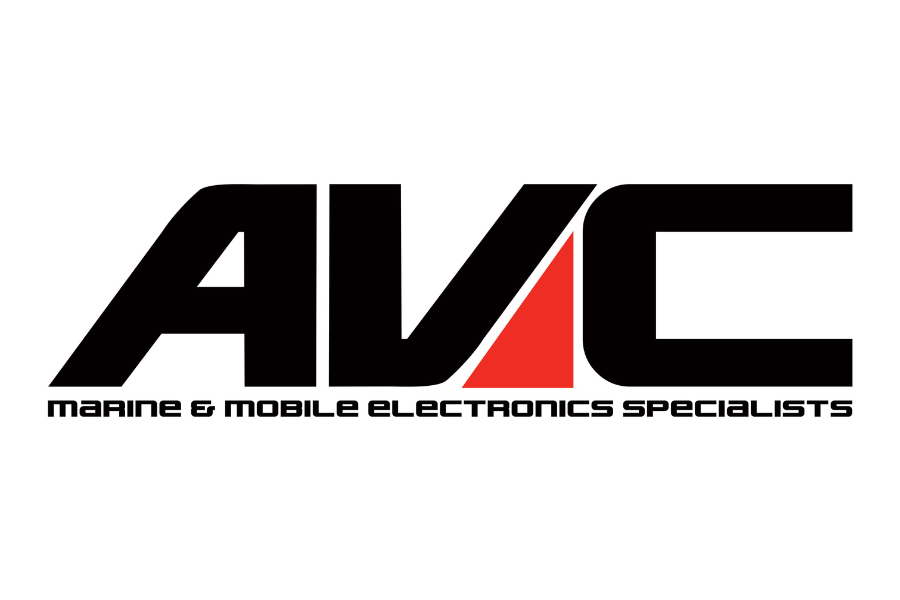 Logo with large black letters 'AVC',  'MARINE & MOBILE ELECTRONICS SPECIALISTS'.
