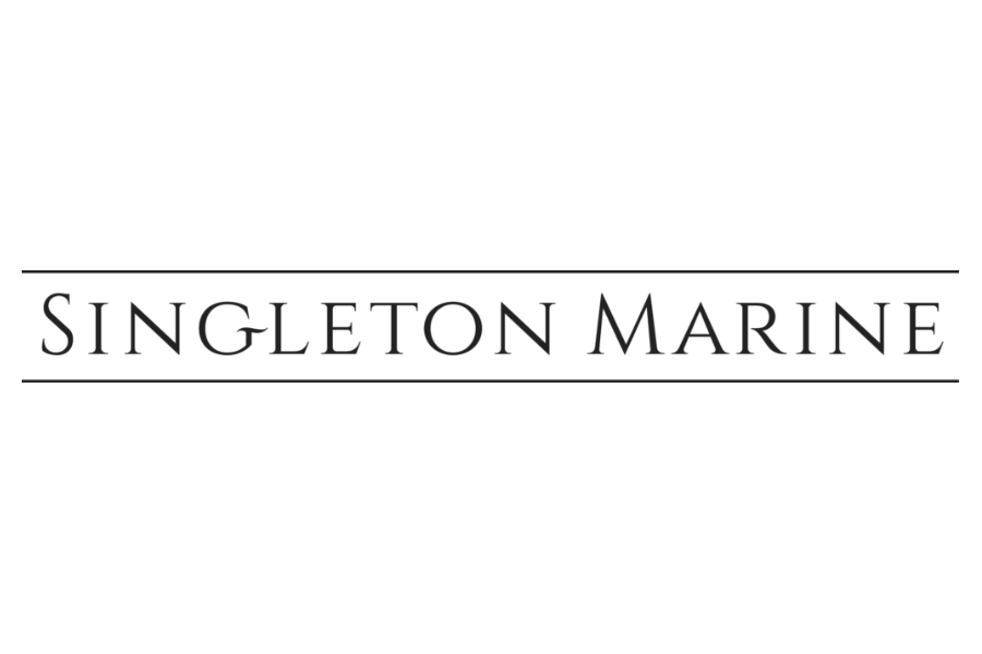 Singleton Marine logo in black text with lines above and below