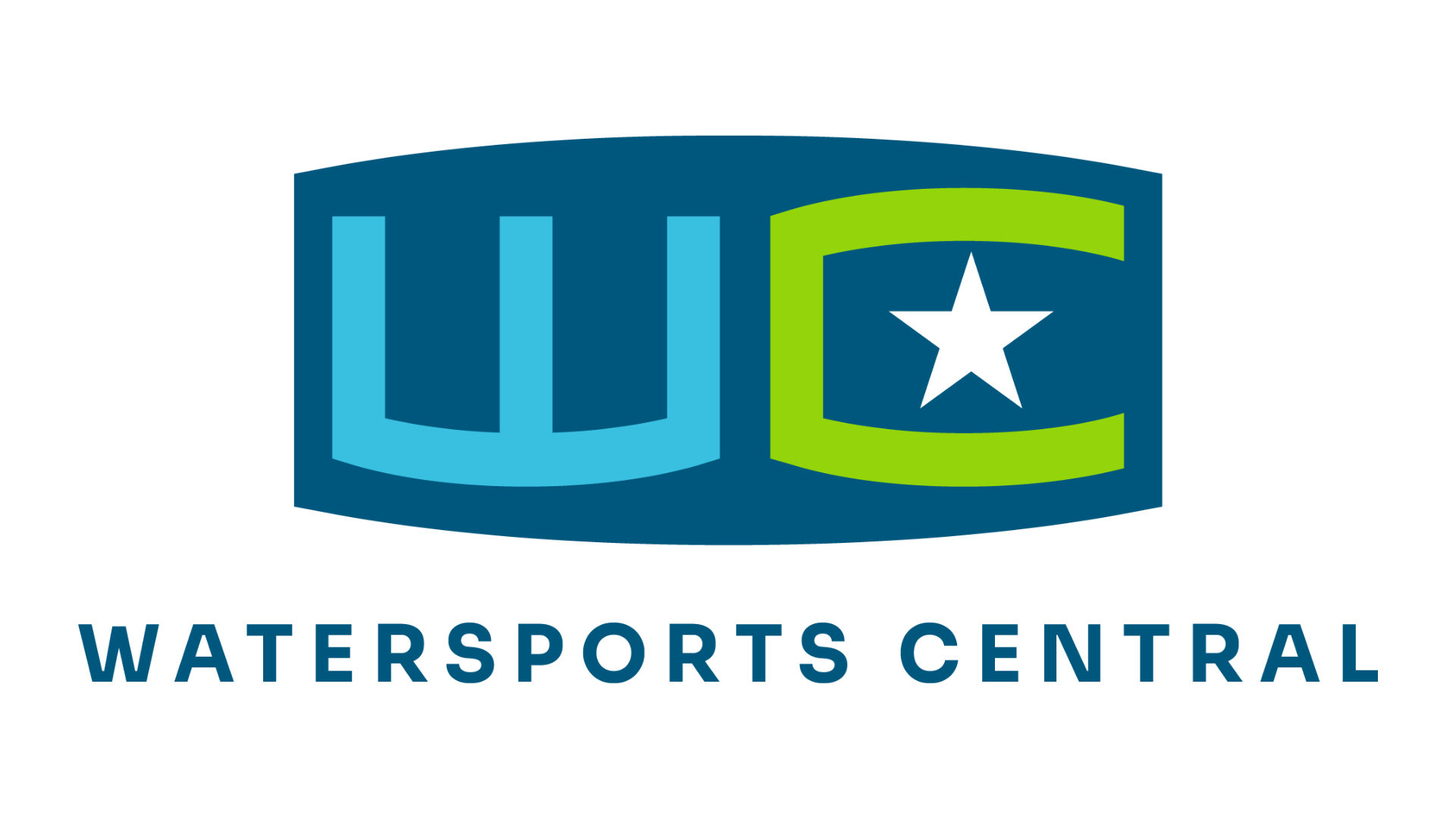 Logo of Watersports Central featuring a stylized 'W' and 'C' with a star inside the 'C', and the company name written below.