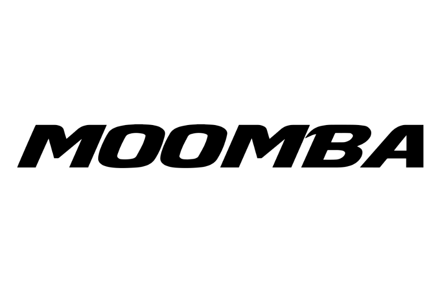 The word 'MOOMBA' in bold black capital letters on a white background.