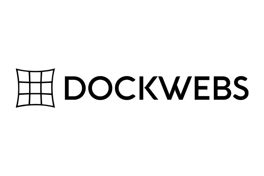 Dockwebs logo with a grid-shaped graphic to the left of the text.