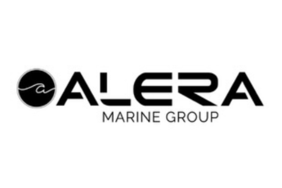 Alera Marine Group logo in black and white with a stylized wave symbol and text.