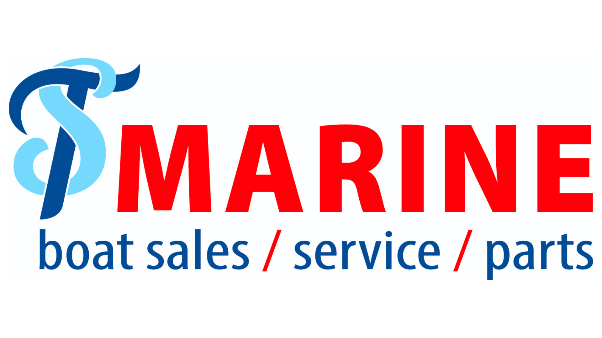 T&S Marine Logo with boat sales, service, parts tagline