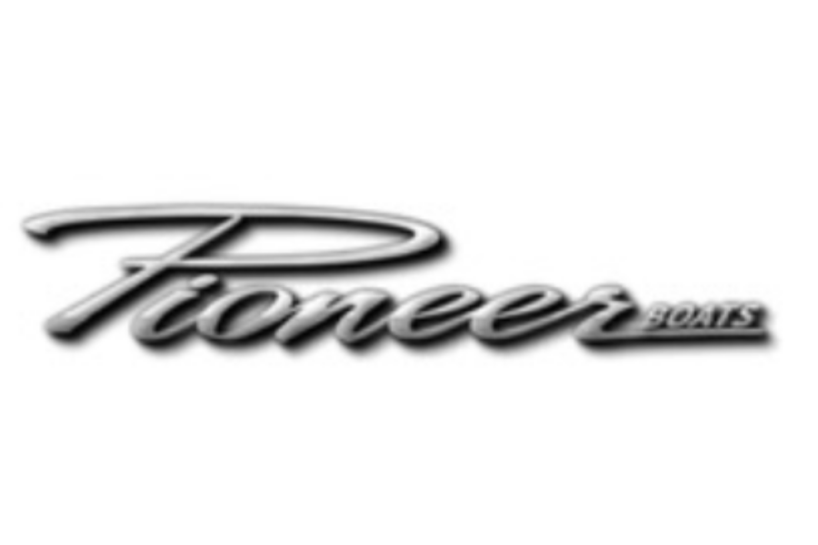 Pioneer 2015 logo in black and white with cursive font