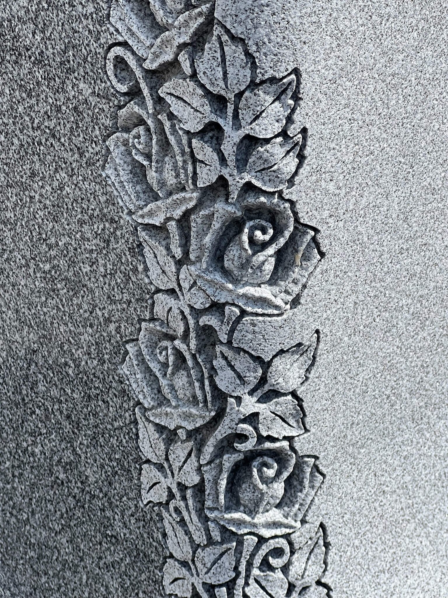 Hand carving and memorial engraving example