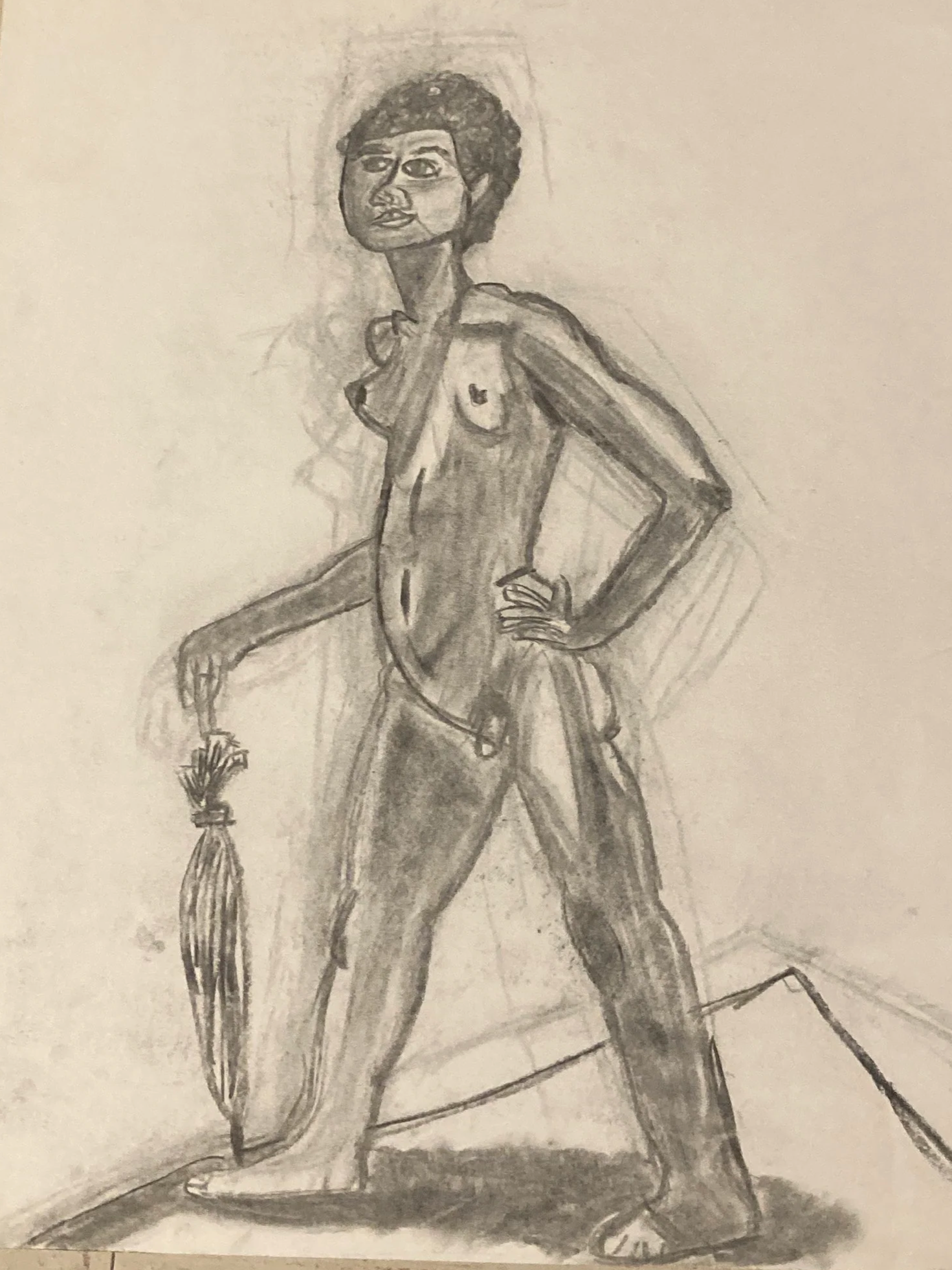 Figure Study 3 Standing Charcoal 2024
