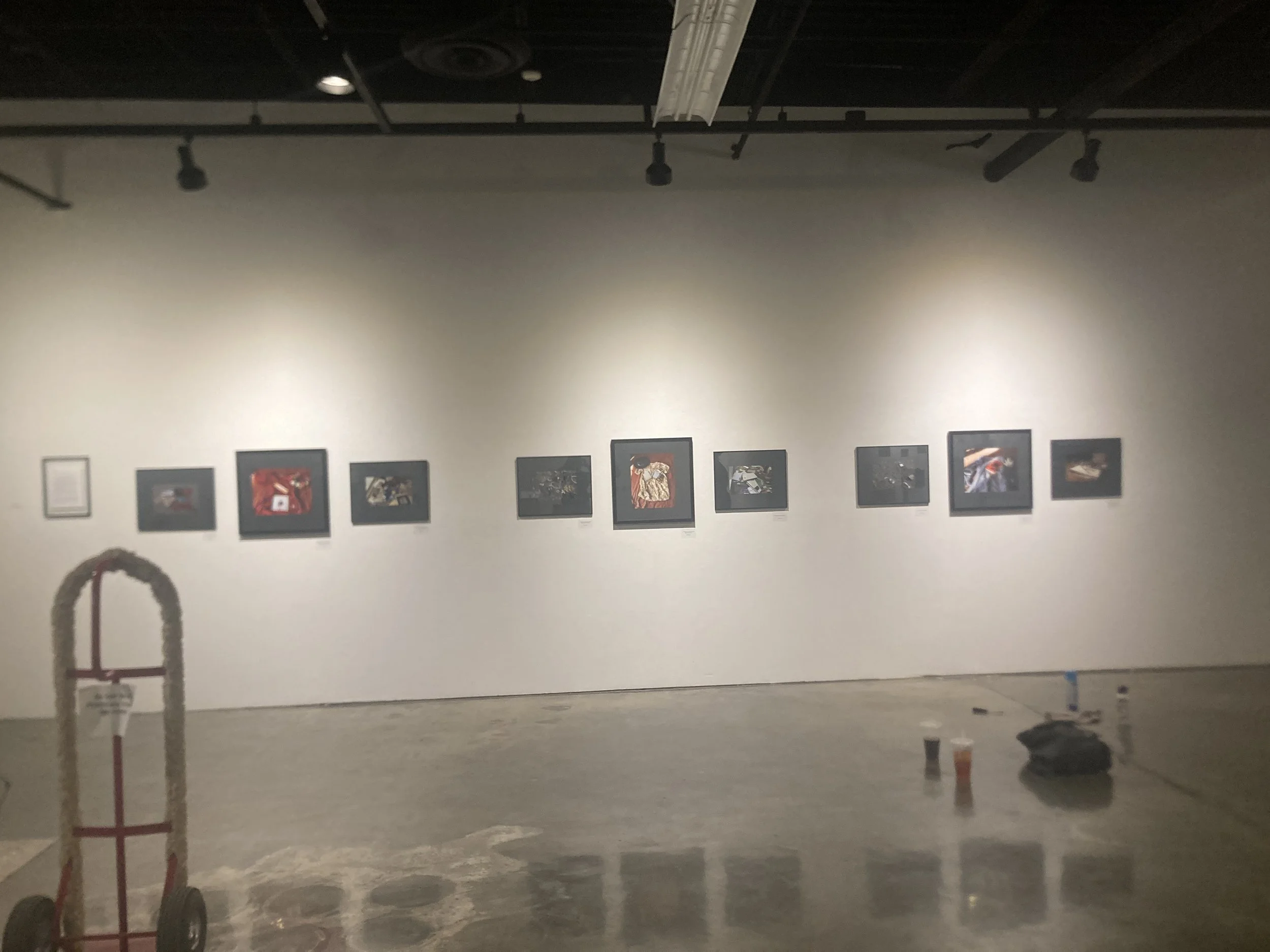 Setting up show in surplus gallery 2025