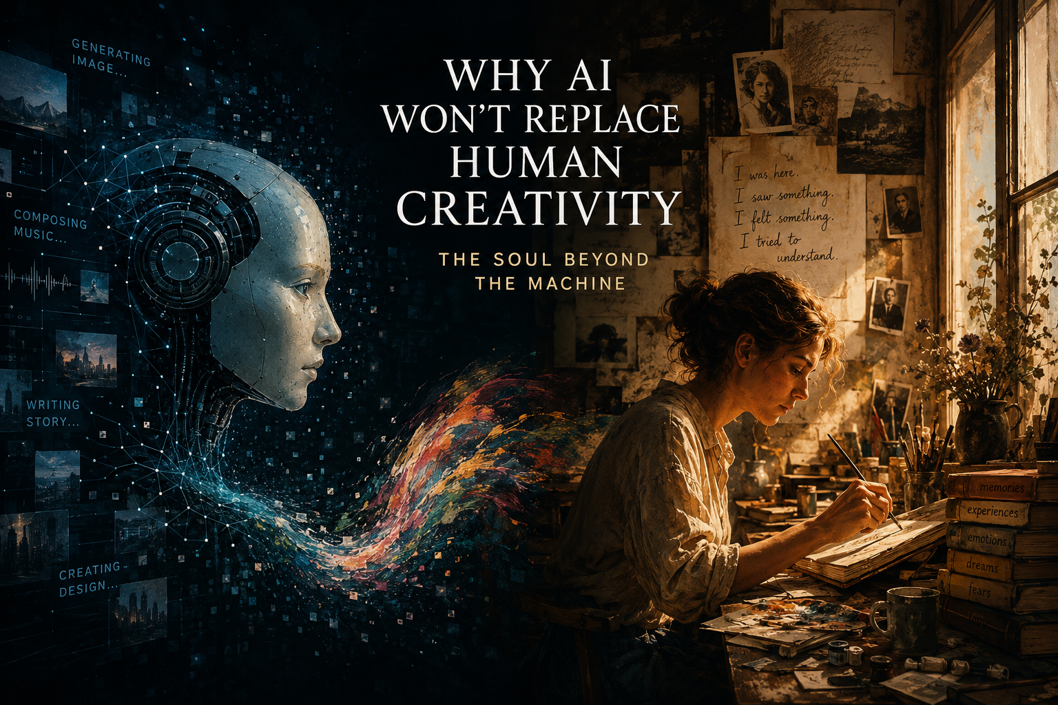 The Ghost Outside the Machine. Why Artificial Intelligence Will Never Replace Human Creativity.