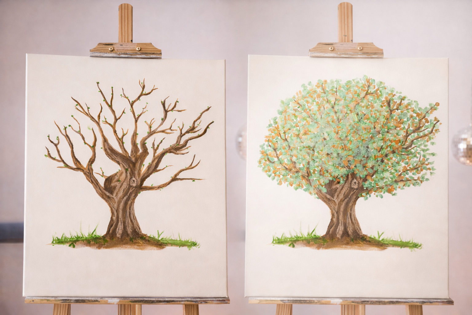 Libro de firmas artístico en lienzo (50 x 60 cm)